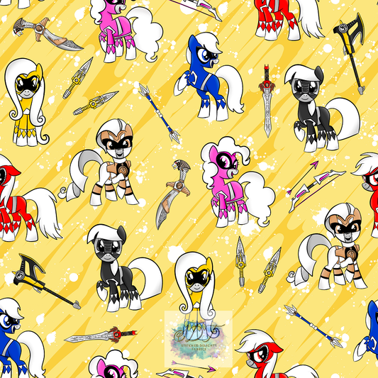 Power Ponies Yellow Doodles