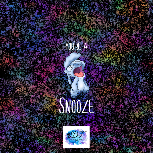 Snooze Black Speckles Panel