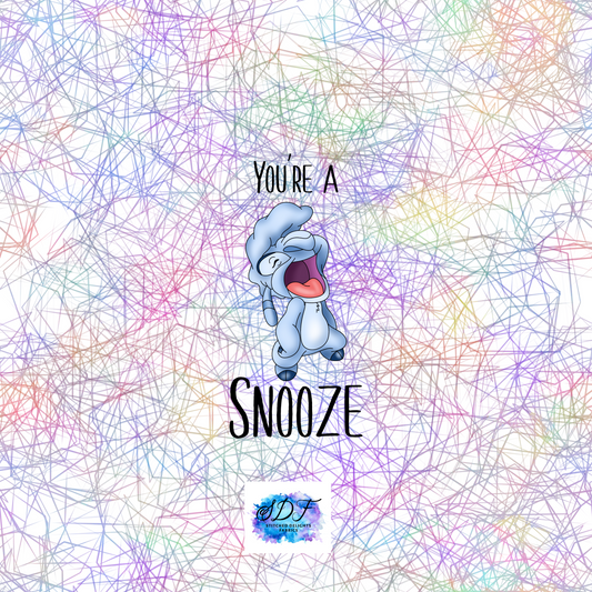 Snooze White Scribbles Panel