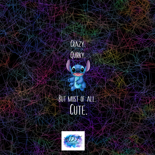 Stitch Black Scribbles Panel