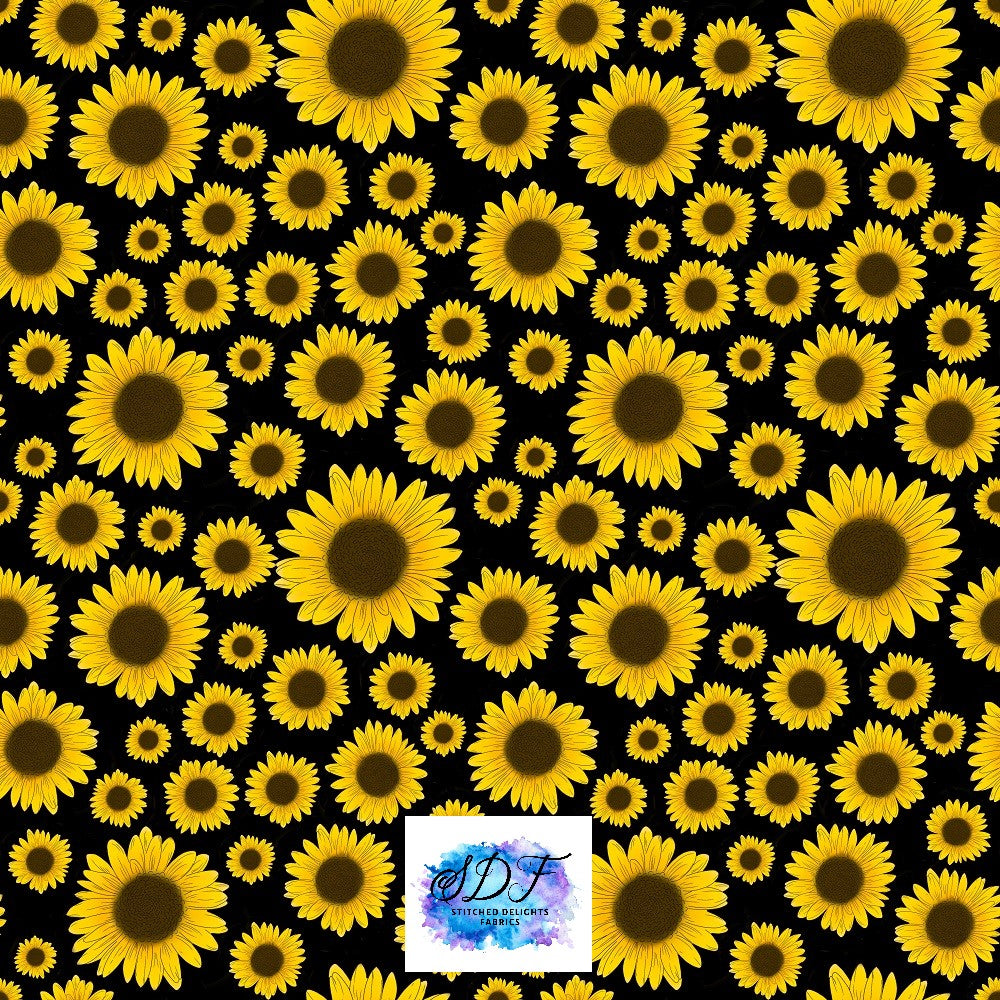 Sunflowers Black