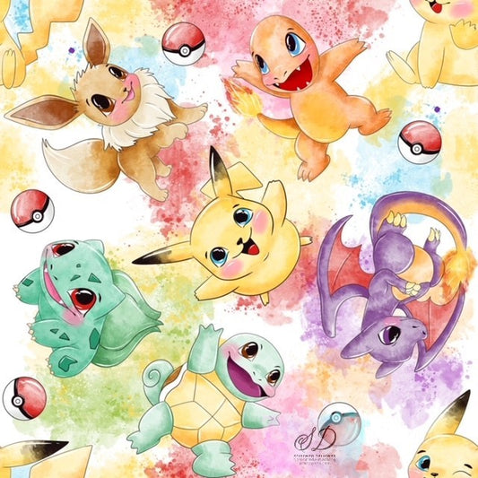 Watercolour Pocket Monsters Rainbow