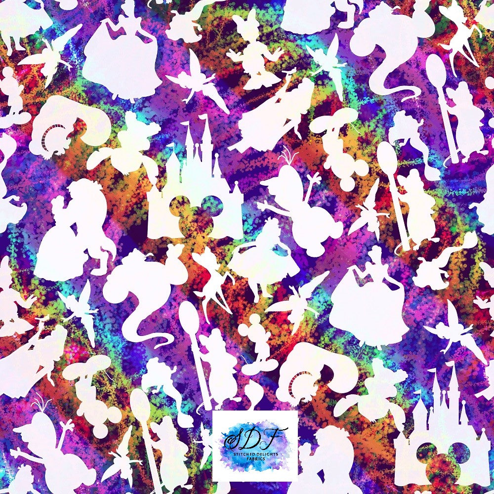 Rainbow Silhouettes Inverted White