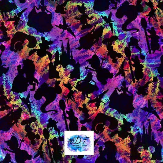 Rainbow Silhouettes Inverted Black