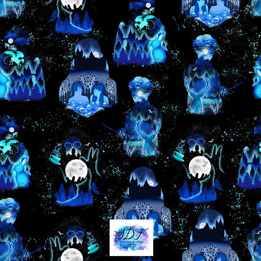 HP Silhouettes Blue Lights Black