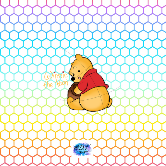 Pooh Hexagon White Panel