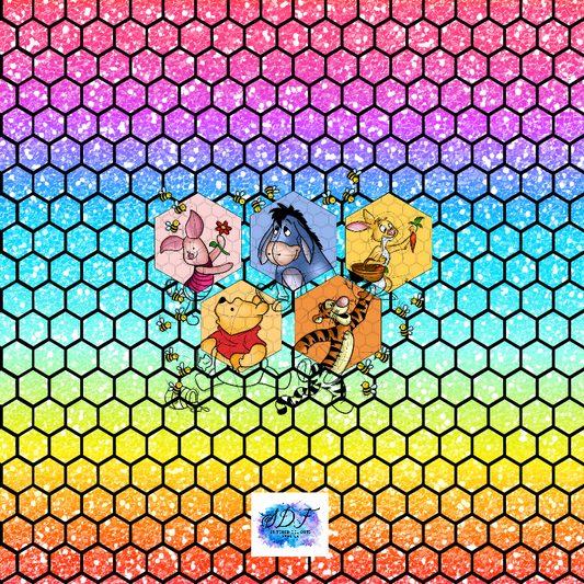 The Gang Rainbow Hexagon Black Panel