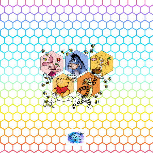 The Gang White Hexagon Panel