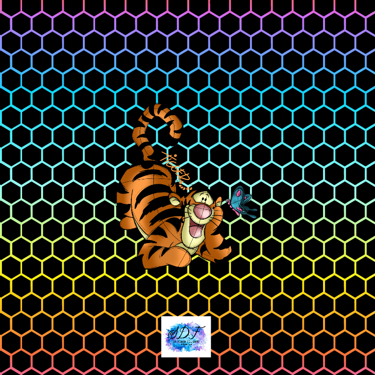 Tigger Black Hexagon Panel