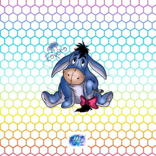 Eeyore White Hexagon Panel