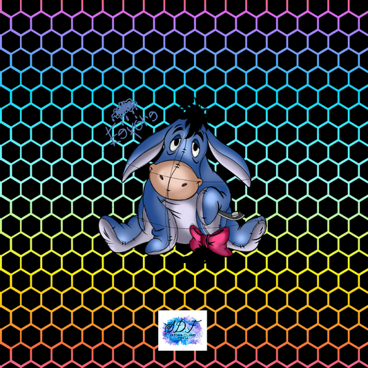 Eeyore Black Hexagon Panel